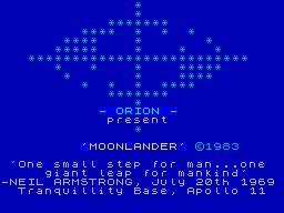 Moonlander (1983)(Orion Software)